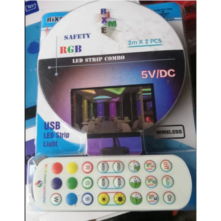 Rixme Ταινία LED RGB 2m Χ 2 ΤΕΜ με Usb Kαι Τηλεχειριστήριο