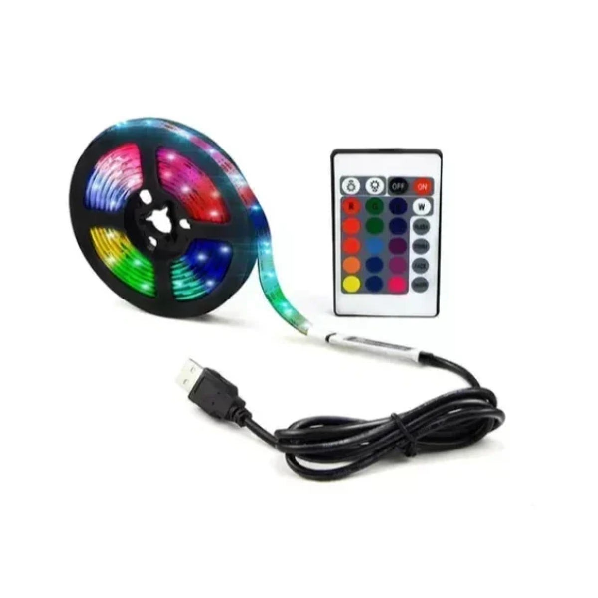 Rixme Ταινία LED RGB 5m με Usb Kαι Τηλεχειριστήριο