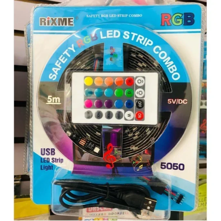 Rixme Ταινία LED RGB 5m με Usb Kαι Τηλεχειριστήριο