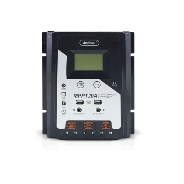 Ρυθμιστής φόρτισης φωτοβολταϊκών MPPT 20A Andowl - Solar Charge Controller