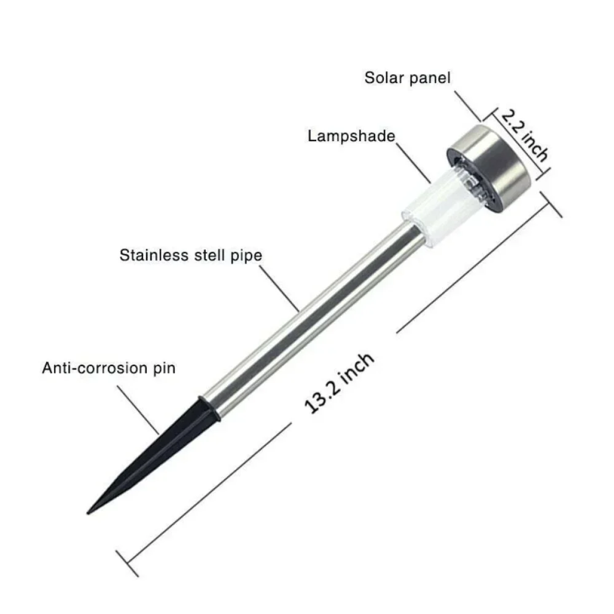 Σετ 10 Καρφωτά Ηλιακά Φωτιστικά