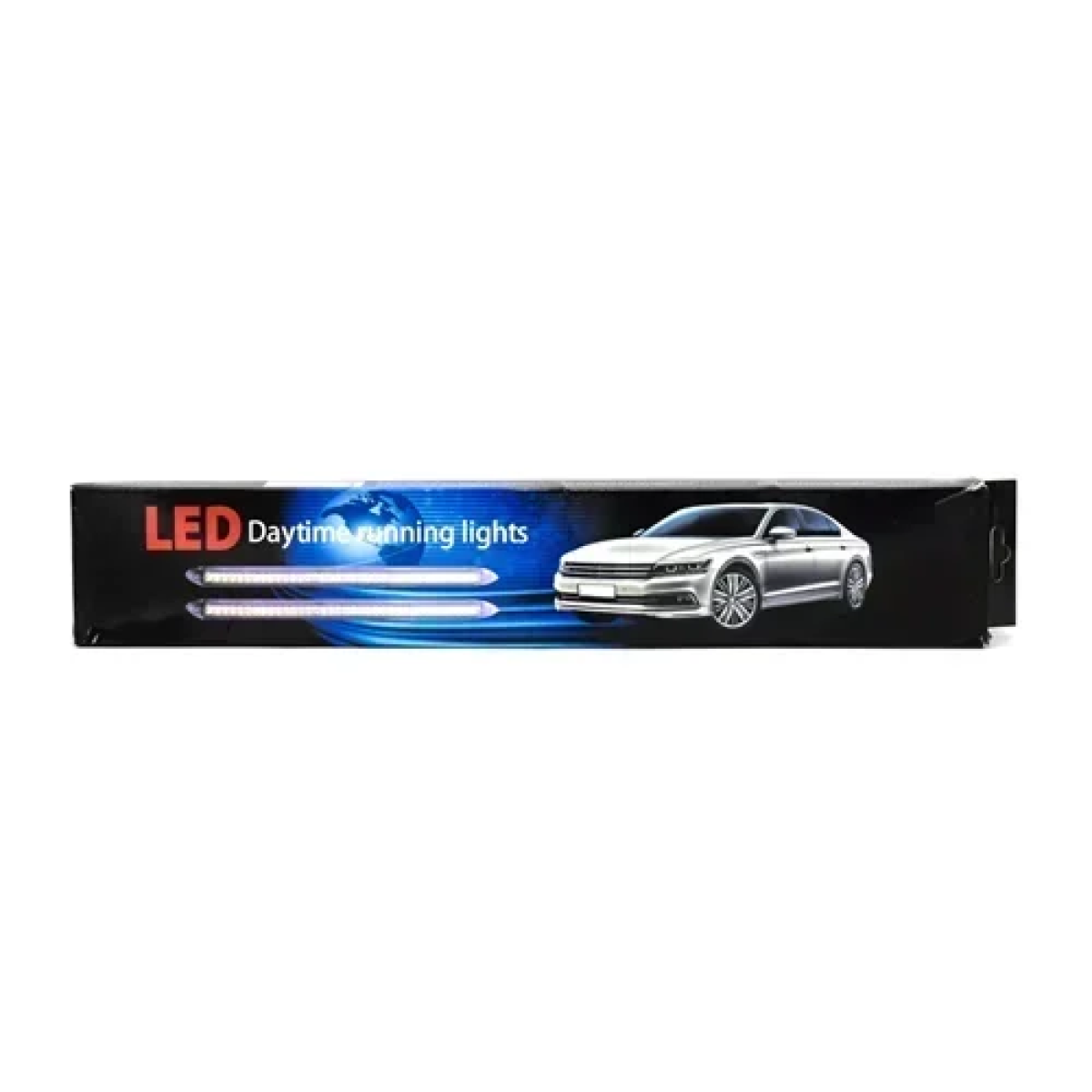 Σετ Universal LED φώτα ημέρας και βηματικά φλάς αυτοκινήτου 16cm 2τμχ OEM – μαύρο - Image 2