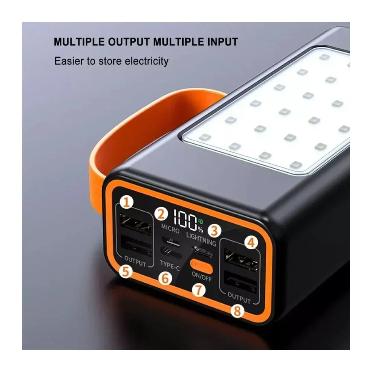 Sovo PD120 Power Bank 50000mAh 22.5W με 4 Θύρες USB-A και Θύρα USB-C Μαύρο