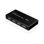 Switch Box USB 2.0 Hub 2 είσοδοι 4 έξοδοι για κοινή χρήση 2 υπολογιστών PC Andowl Q-U100 μαύρο