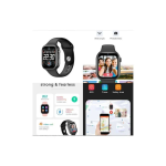 Technovo K20H Παιδικό Smartwatch με GPS και Καουτσούκ/Πλαστικό Λουράκι Μαύρο
