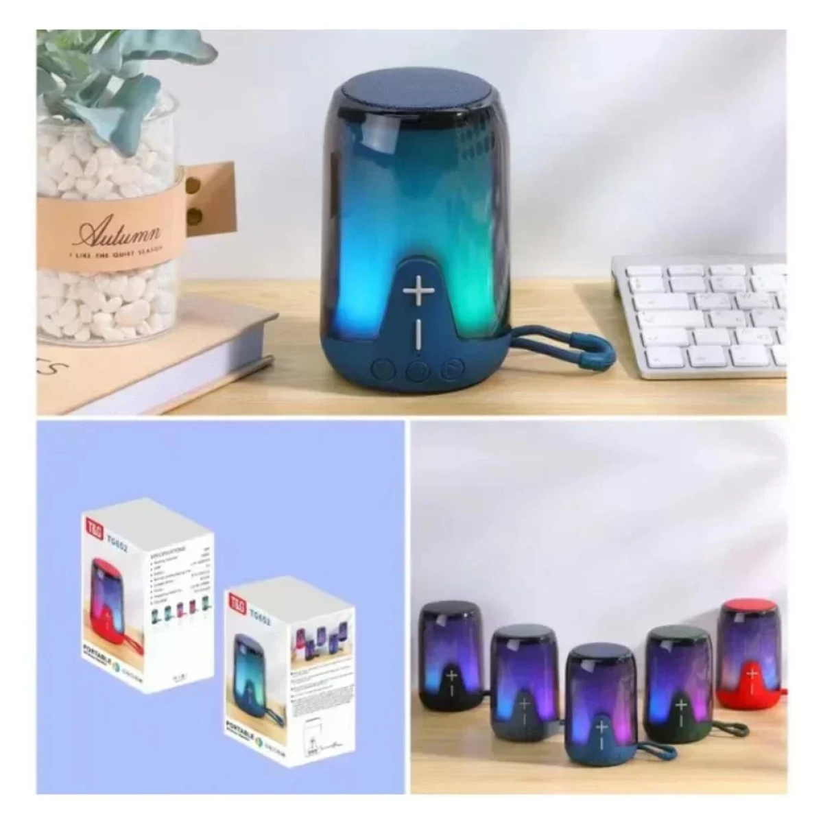 T&G TG-652 Ηχείο Bluetooth 5W Γκρι