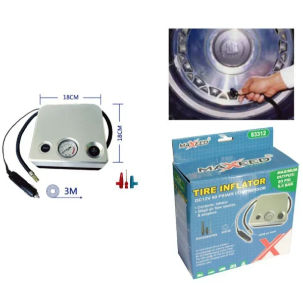 Τρόμπα Ελαστικών Αυτοκινήτου 18cm 12V 5.5BAR-80PSI 32457
