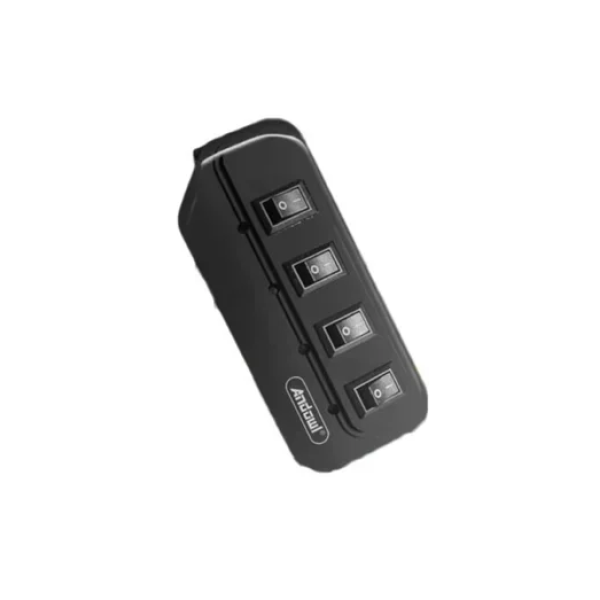 USB Hub 4 θυρών 2.0 με διακόπτες Andowl Q-HU150K μαύρο