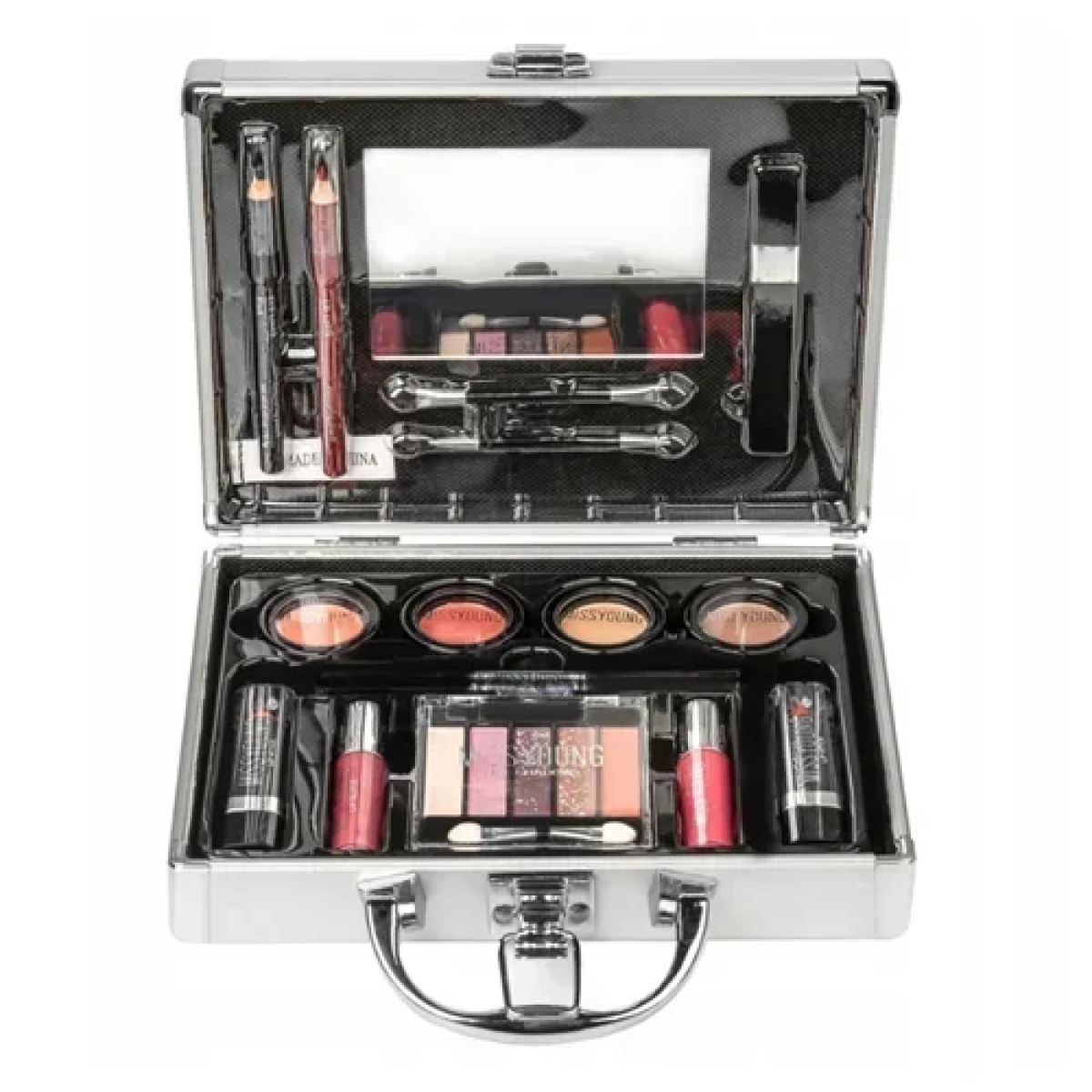 Βαλιτσάκι μακιγιάζ Miss Young Make up Set MC1488 - ασημί - Image 2