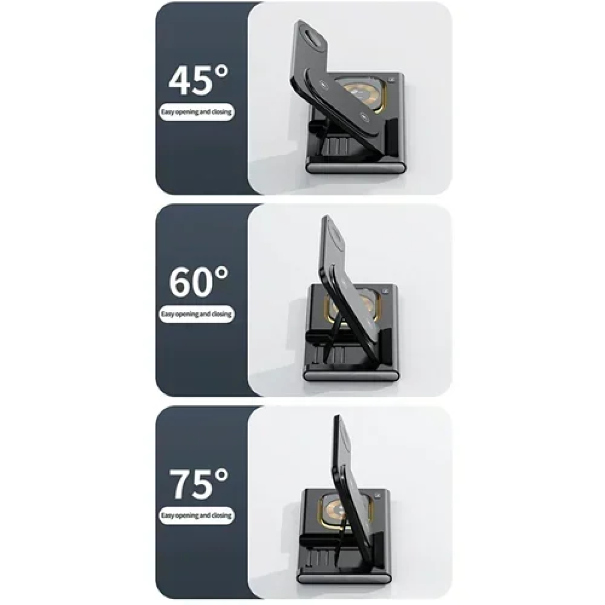 Βάση ασύρματης φόρτισης 4 σε 1 20W Andowl Q-A80 μαύρο - Image 3