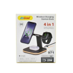 Βάση ασύρματης φόρτισης 4 σε 1 25W Andowl 971 μαύρο - Image 4
