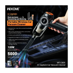 WEKOME WT-CA05 Ασύρματο Σκουπάκι Αυτοκινήτου 120W - Μαύρο