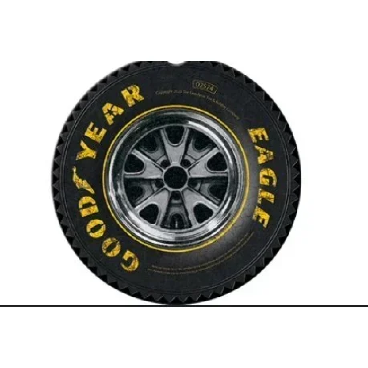 Μπρελόκ Στρόγγυλο Goodyear - Wheel Μαύρο Κίτρινο