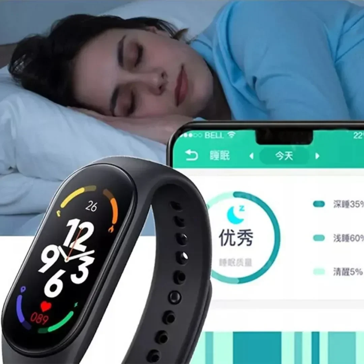 SPM M7 Activity Tracker με Παλμογράφο Μαύρο