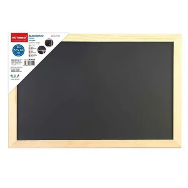 Ξύλινος πίνακας κιμωλίας 50x70cm MO009 - μαύρο