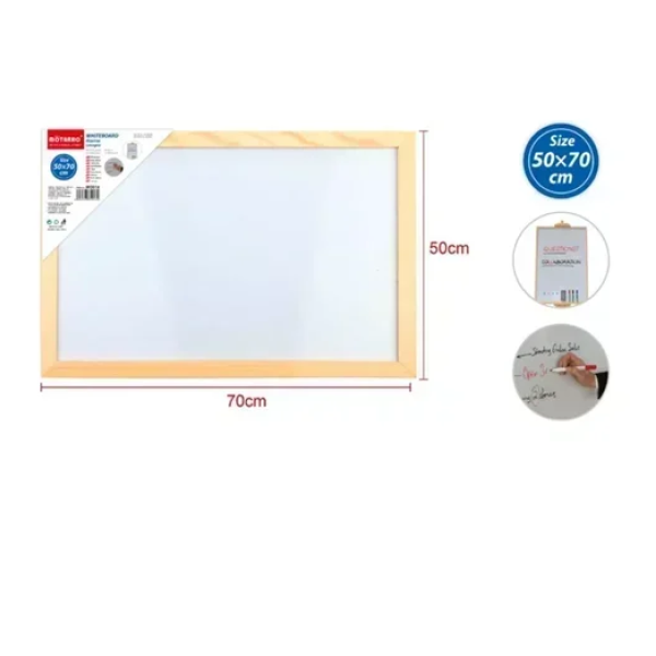 Ξύλινος πίνακας ζωγραφικής 50x70cm MO014 - λευκό