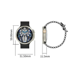 Z78 Ultra 49mm Smartwatch με Παλμογράφο Μαύρο