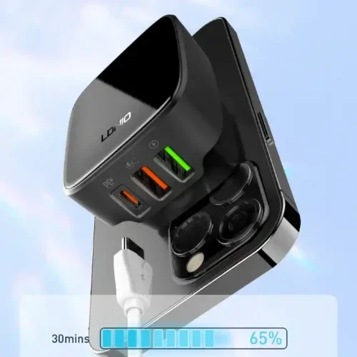Αντάπτορας Φόρτισης 32W με 3 θύρες USB QC4.0 Super Fast Charger Q334 - Μαύρο