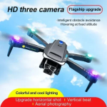 Επαγγελματικό Drone 4K HD με 3 Κάμερες, Αποφυγή εμποδίων & Τηλεχειριστήριο S82 - Μαύρο