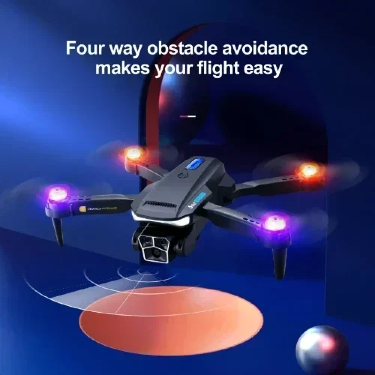 Επαγγελματικό Drone 4K HD με 3 Κάμερες, Αποφυγή εμποδίων & Τηλεχειριστήριο S82 - Μαύρο