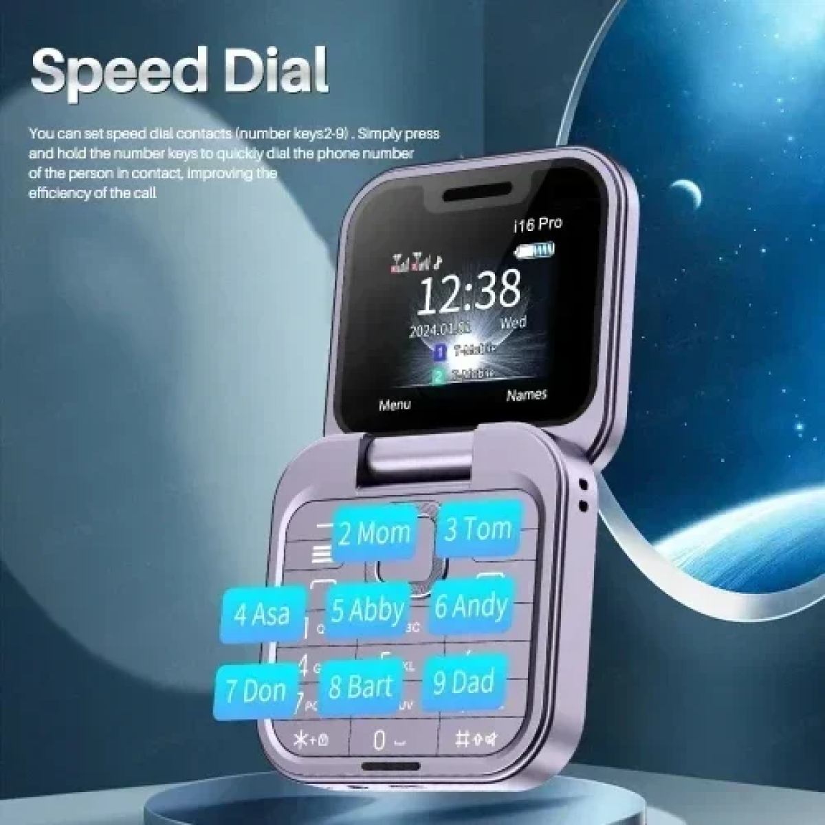 Μίνι Κινητό Tηλέφωνο Πτυσσόμενο Andowl P9 PRO Flip
