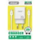 Φορτιστής με 1 θύρα USB-C & 1 θύρα USB-A και Καλώδιο Type-C To Type-C Γρήγορης Φόρτισης 25W Andowl Q-PD96