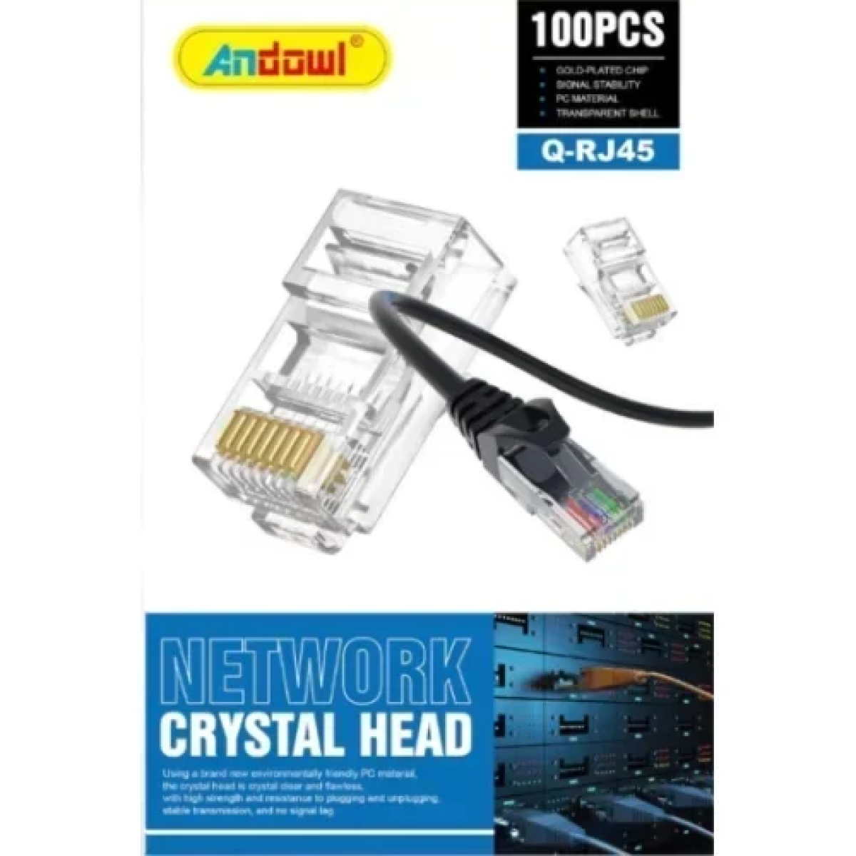 Βύσμα RJ-45 male 100τμχ Andowl Q-RJ45