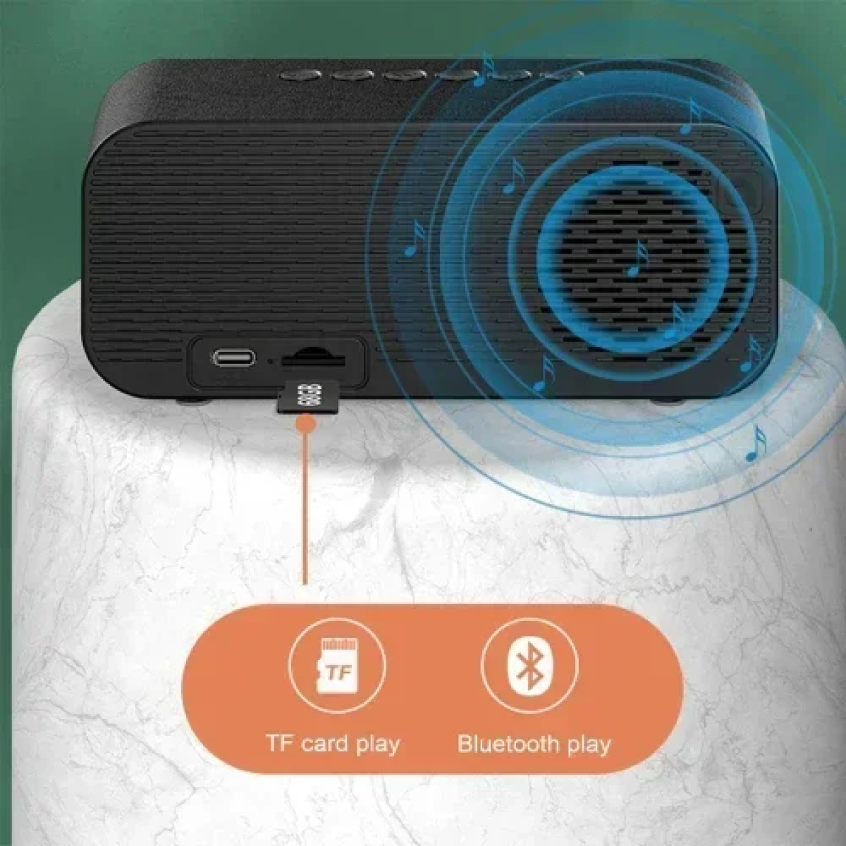 Επιτραπέζιο Ρολόι με Ξυπνητήρι και FM/ηχείο Bluetooth Andowl Q-YX126 Λευκό