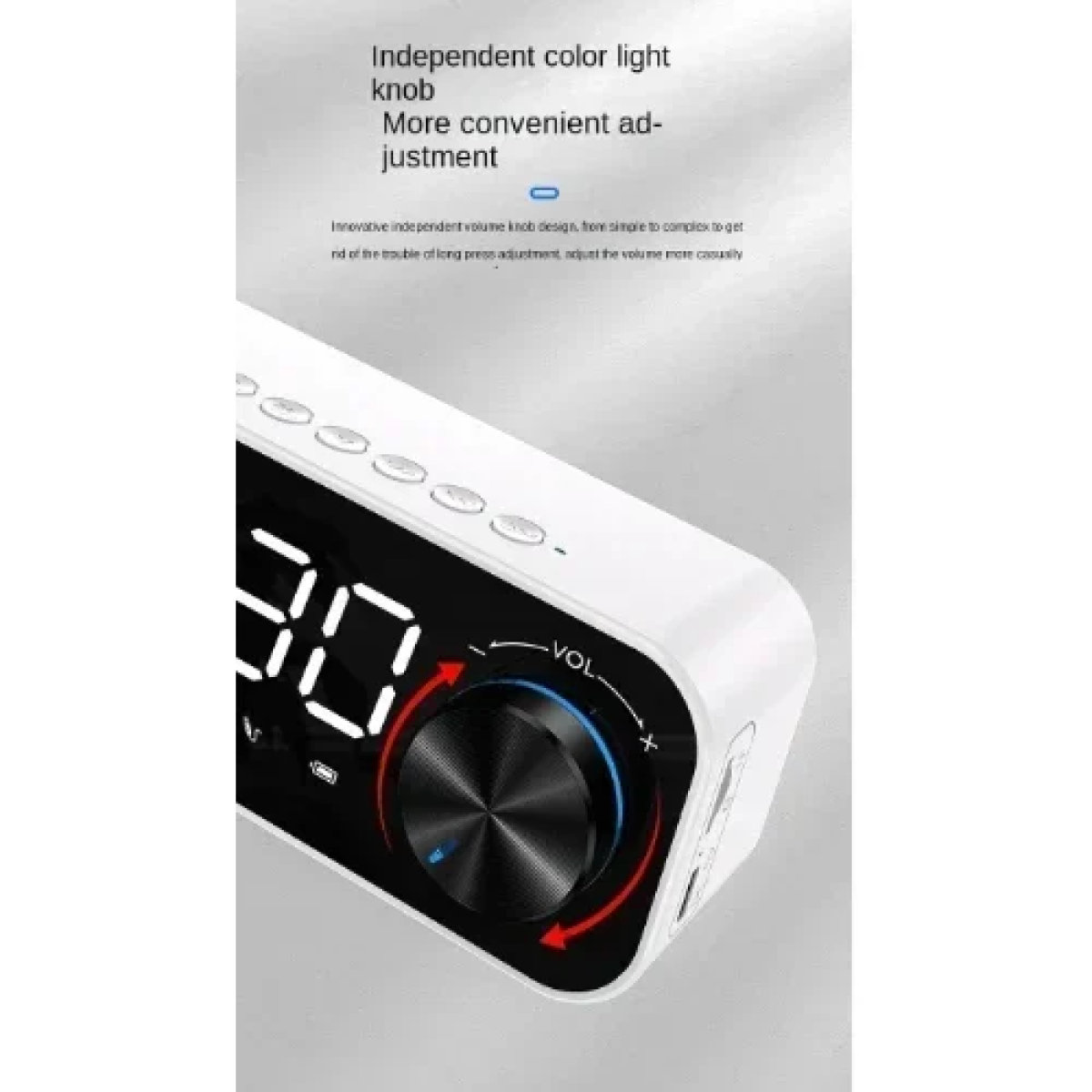 Επιτραπέζιο Ρολόι με Ξυπνητήρι και FM/ηχείο Bluetooth Andowl Q-YX126 Λευκό