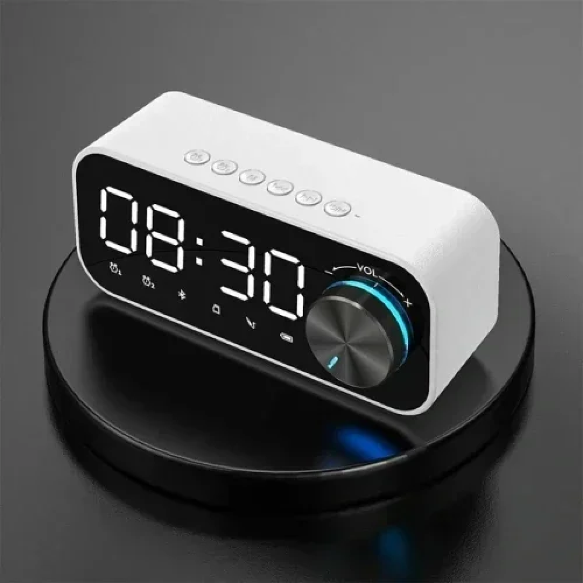 Επιτραπέζιο Ρολόι με Ξυπνητήρι και FM/ηχείο Bluetooth Andowl Q-YX126 Λευκό