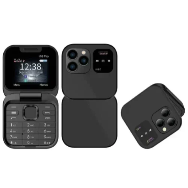 Μίνι Κινητό Tηλέφωνο Πτυσσόμενο Andowl P9 PRO Flip - Μαύρο