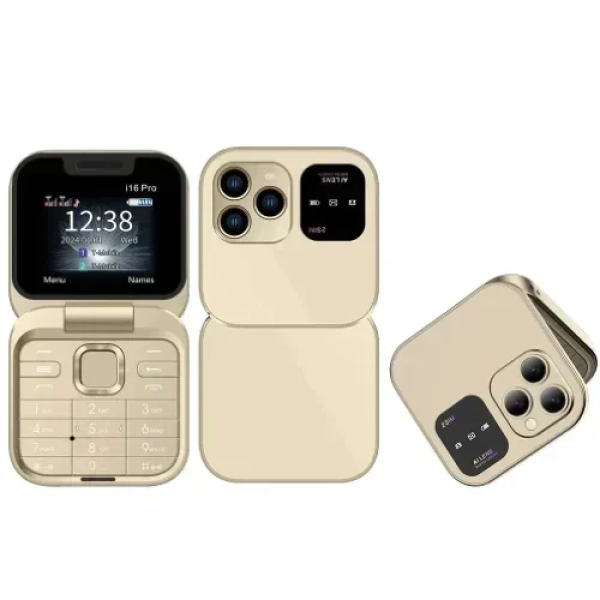 Μίνι Κινητό Tηλέφωνο Πτυσσόμενο Andowl P9 PRO Flip - Xρυσό