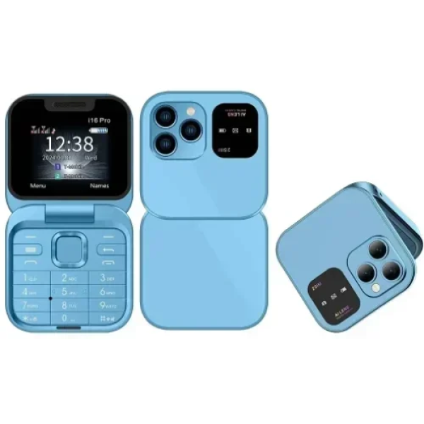 Μίνι Κινητό Tηλέφωνο Πτυσσόμενο Andowl P9 PRO Flip - Μπλε