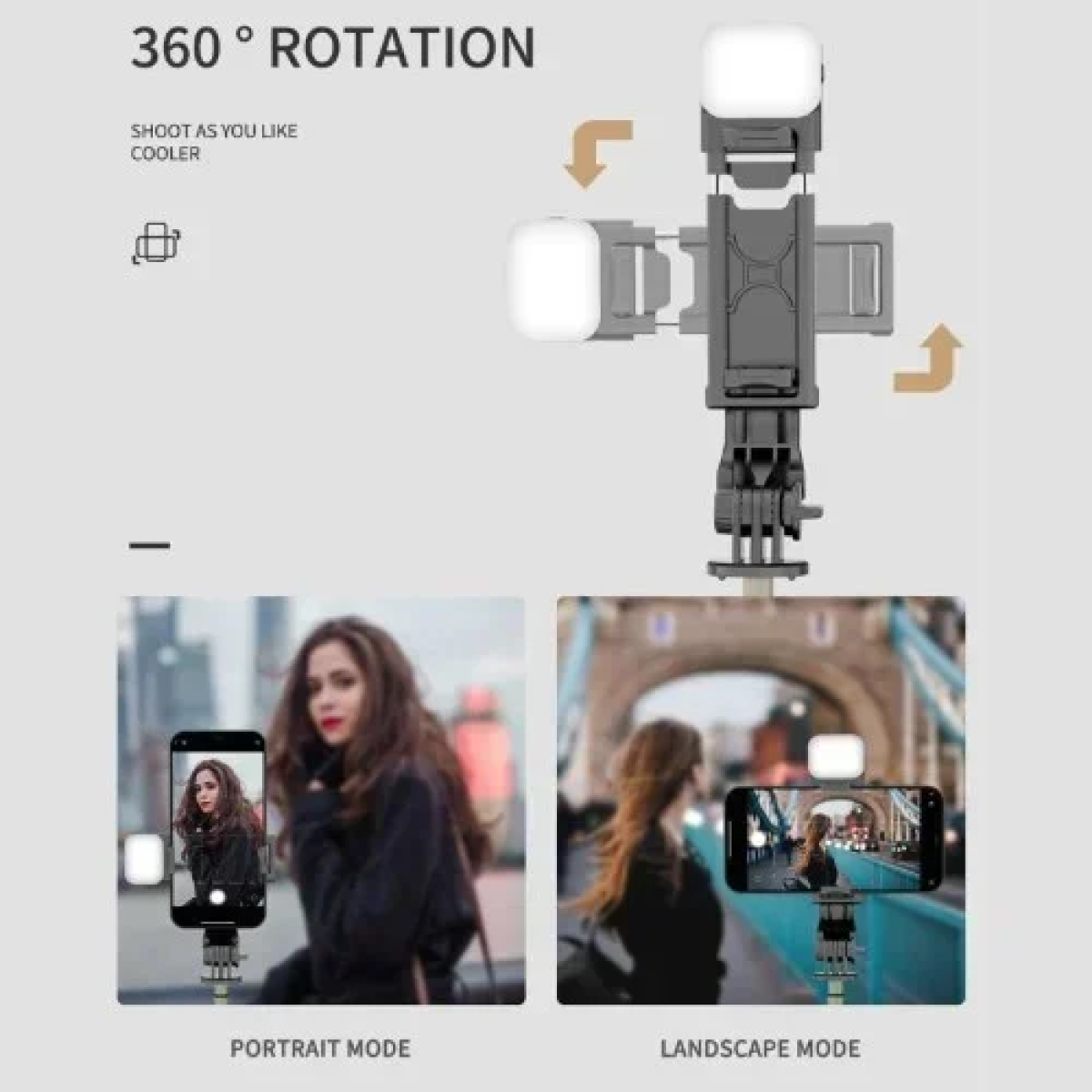 2 σε 1 Selfie-Stick και Τρίποδη Βάση Κινητού με Τηλεχειριστήριο - Andowl Q11S