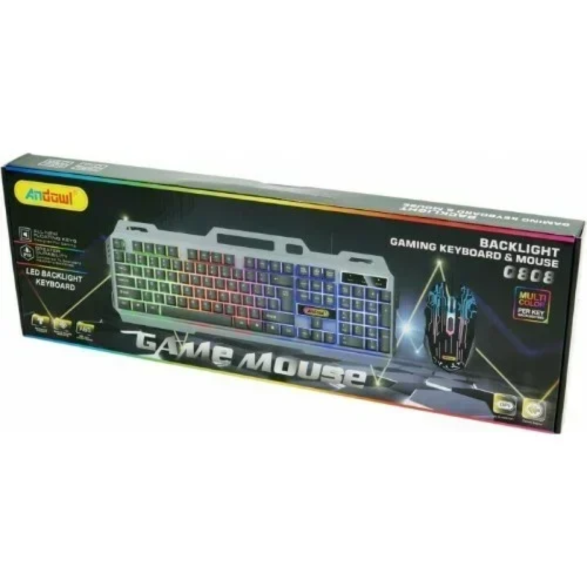 Ενσύρματο Πληκτρολόγιο & Ποντίκι Gaming Q808 Andowl