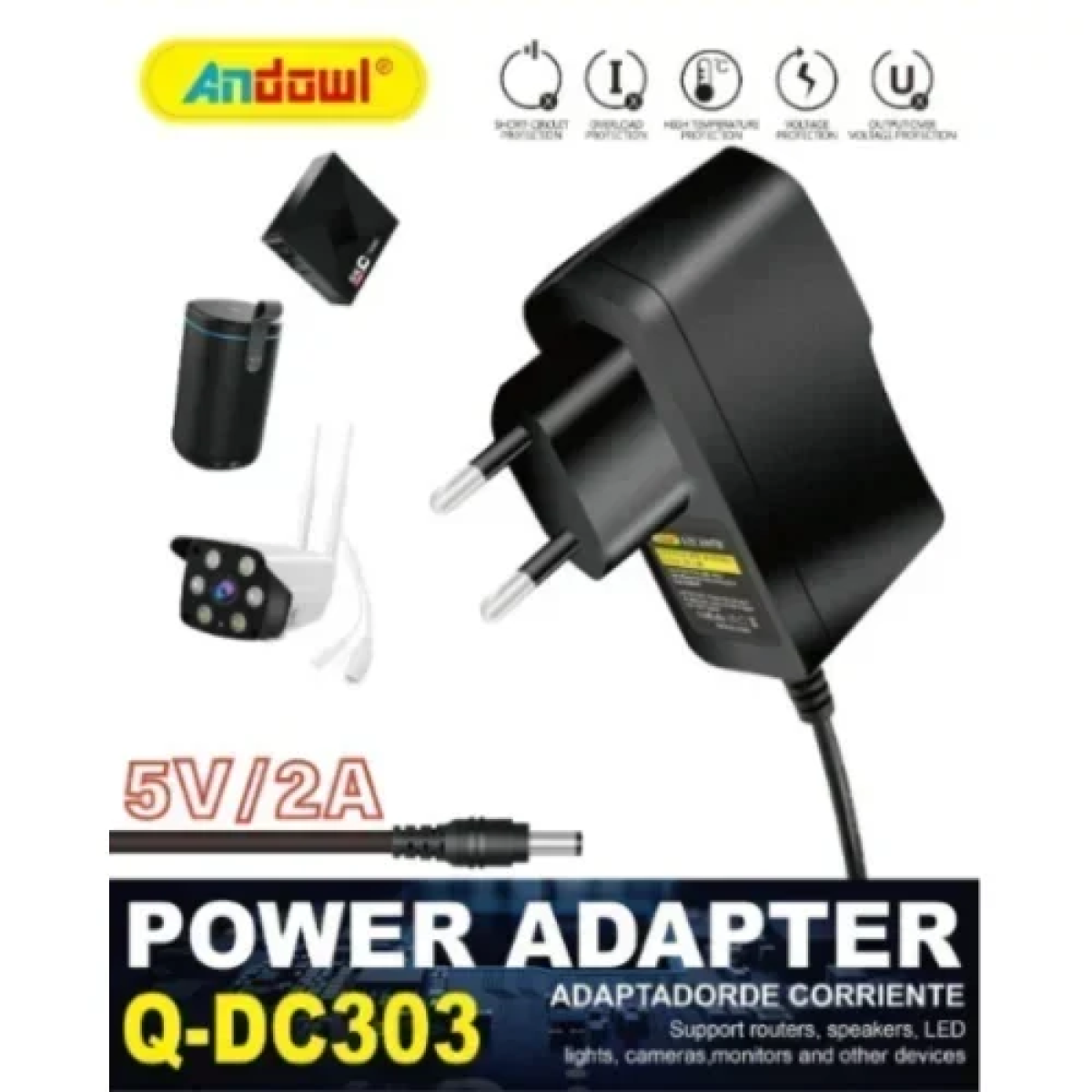Universal Τροφοδοτικό Μετασχηματιστής Ρεύματος 5V 2A Andowl Q-DC303