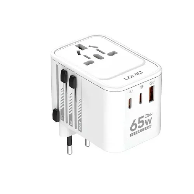 Ldnio Z6 Universal Αντάπτορας Ταξιδίου 65W 3 θύρες USB GaN