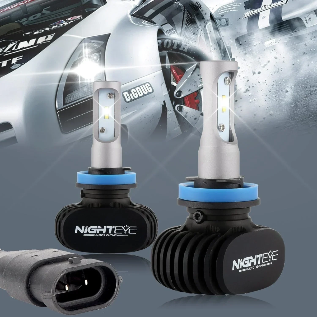 NIGHTEYE Προβολείς Αυτοκινήτου 2 τμχ LED H11/H8/H9 50W 8000LM 6500K