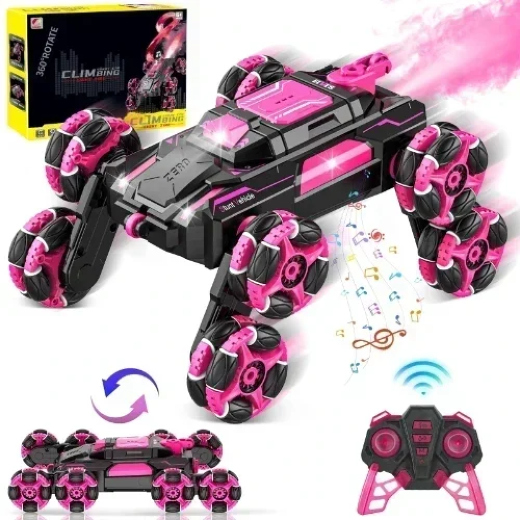 Τηλεκατευθυνόμενο Όχημα Off-Road 8WD RC με Περιστροφη 360 μοιρών & Χειριστήριο CX-101 Ροζ