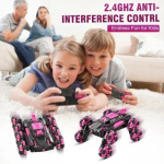 Τηλεκατευθυνόμενο Όχημα Off-Road 8WD RC με Περιστροφη 360 μοιρών & Χειριστήριο CX-101 Ροζ
