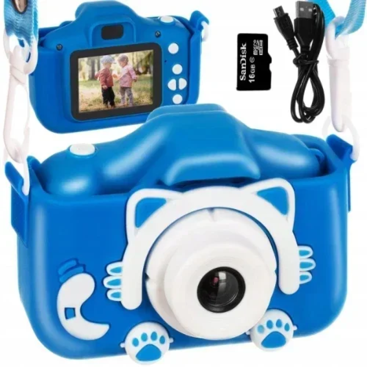 Ψηφιακή Φωτογραφική Κάμερα Compact 12MP με Οθόνη 2" - Παιχνίδια - Ανάλυση Φωτογραφίας 4K & Aνάλυση Βίντεο 1080p - Σκούρο Μπλε