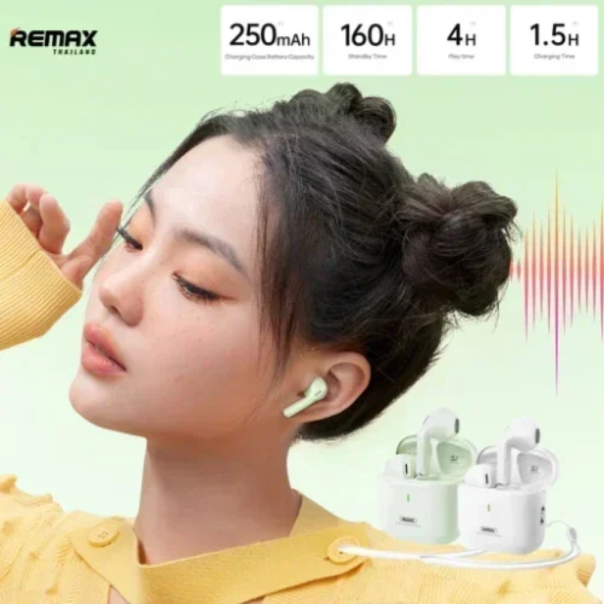 Ασύρματα Ακουστικά Bluetooth V5.4 TWS Remax Cozybuds W27 - Λευκά