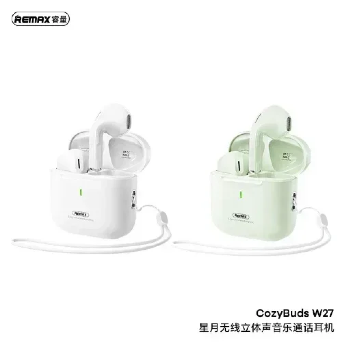 Ασύρματα Ακουστικά Bluetooth V5.4 TWS Remax Cozybuds W27 - Λευκά