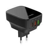 Αντάπτορας Φόρτισης 32W με 3 θύρες USB QC4.0 & Καλώδιο Type-C to Type-C Q334 - Μαύρο