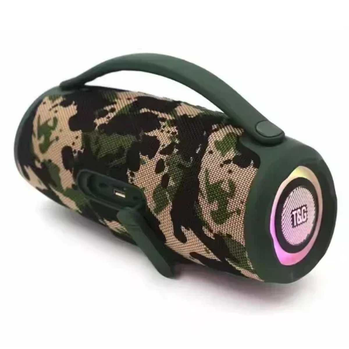 Φορητό Ασύρματο Ηχείο 30W Bluetooth με LED Φωτισμό TG-418 Camo green