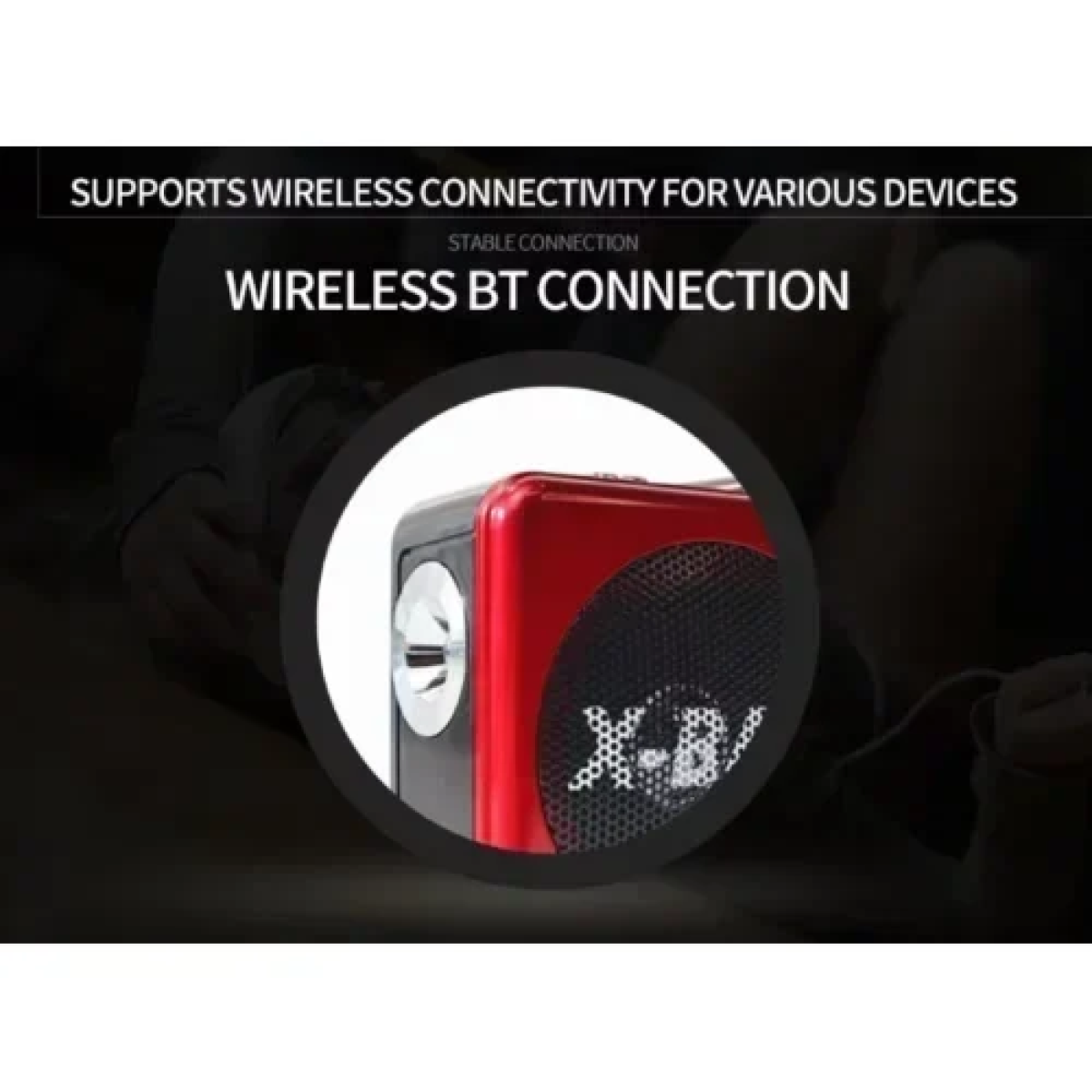 X-Bass USB Bluetooth Mp3 Player με φακό LED AM/FM/SW Ραδιόφωνο FM 3 ζωνών Waxiba XB-891BT - Κόκκινο