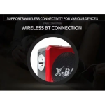 X-Bass USB Bluetooth Mp3 Player με φακό LED AM/FM/SW Ραδιόφωνο FM 3 ζωνών Waxiba XB-891BT - Κόκκινο