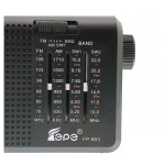 Φορητό Ρετρό Ραδιόφωνο AM/FM/SW 4 ζωνών FP-803 Μαύρο