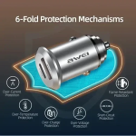 Awei C-854 Mini Φορτιστής Αυτοκινήτου PD+QC 30W με 2 θύρες & Γρήγορη φόρτιση