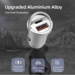 Awei C-854 Mini Φορτιστής Αυτοκινήτου PD+QC 30W με 2 θύρες & Γρήγορη φόρτιση